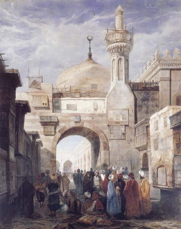 Adrien Dauzats Mosque of Al Azhar in Cairo China oil painting art